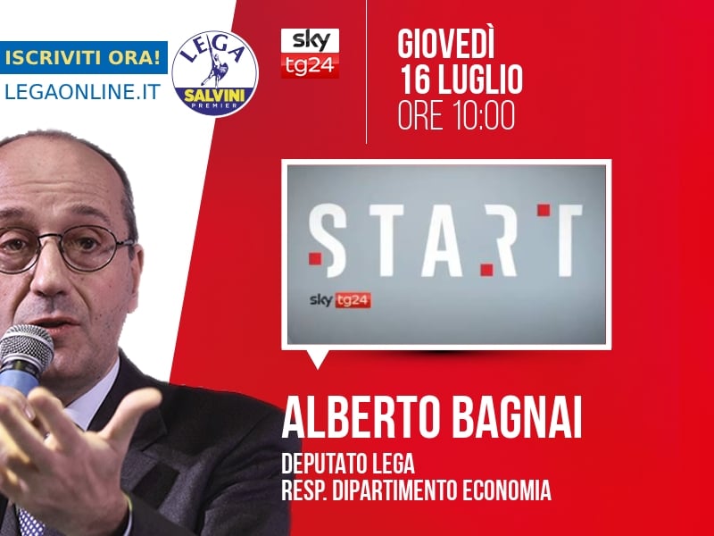 Alberto Bagnai a Start (Sky TG24) - 16/07 ore 10:00