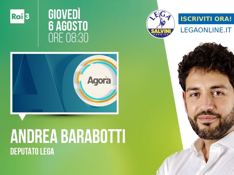 Andrea Barabotti a Agorà (Rai 3) - 06/08 ore 08:30
