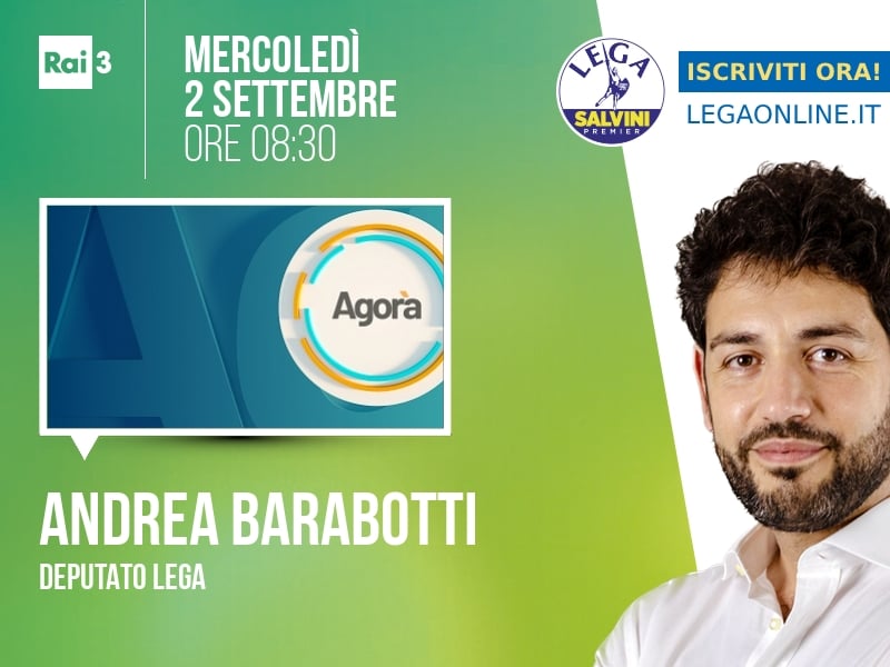 Andrea Barabotti a Agorà (Rai 3) - 02/09 ore 08:30