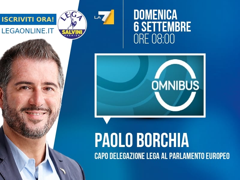 Paolo Borchia a Omnibus (La7) - 06/09 ore 08:00