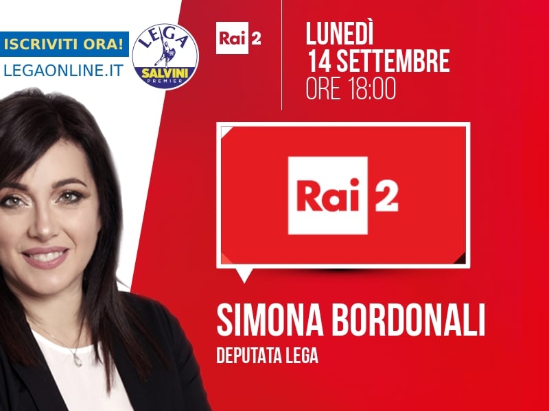 Simona Bordonali a Rai 2 (Rai 2) - 14/09 ore 18:00