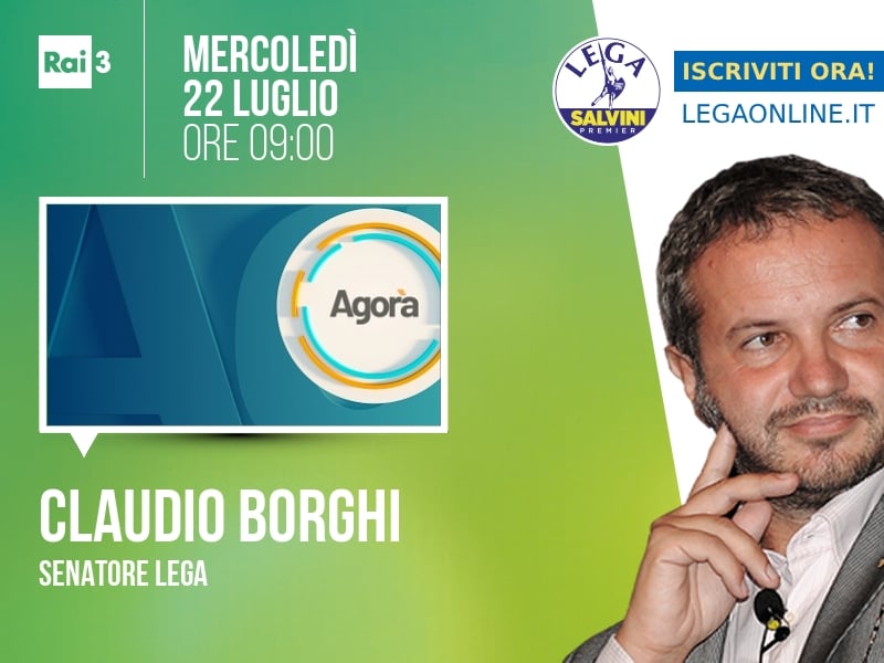 Claudio Borghi a Agorà (Rai 3) - 22/07 ore 09:00