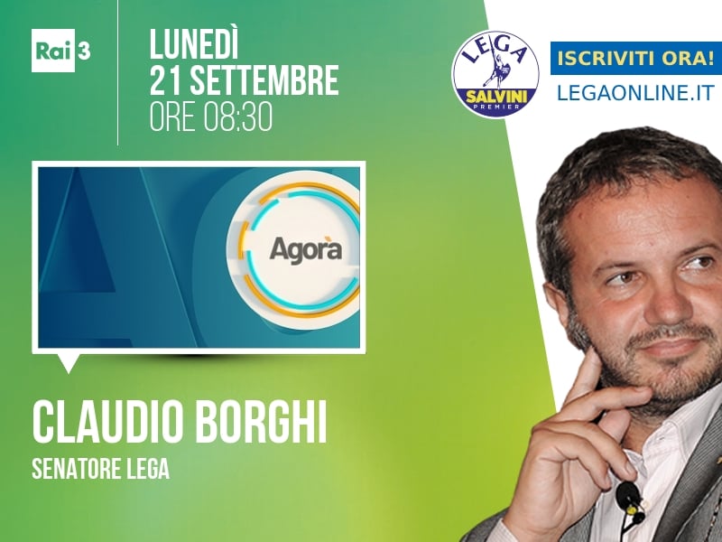 Claudio Borghi a Agorà (Rai 3) - 21/09 ore 08:30
