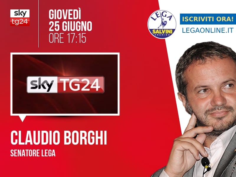 Claudio Borghi a Economia (Sky TG24) - 25/06 ore 17:15