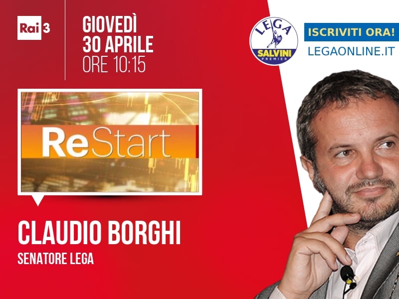 Claudio Borghi a Re Start (Rai 3) - 30/04 ore 10:15