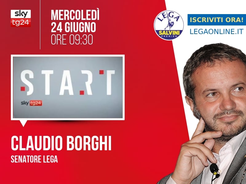 Claudio Borghi a Start (Sky TG24) - 24/06 ore 09:30