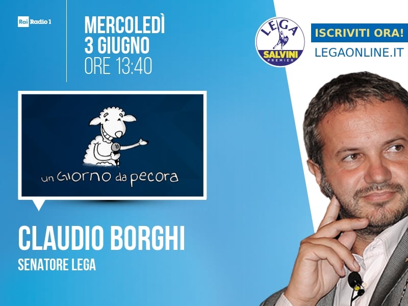 CLAUDIO BORGHI a UN GIORNO DA PECORA (RAI RADIO 1)