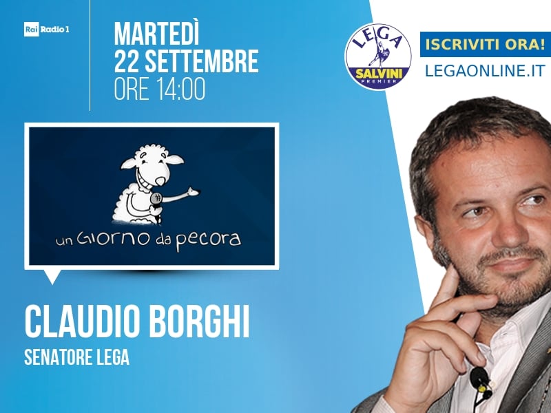 Claudio Borghi a Un Giorno da Pecora (Rai Radio 1) - 22/09 ore 14:00