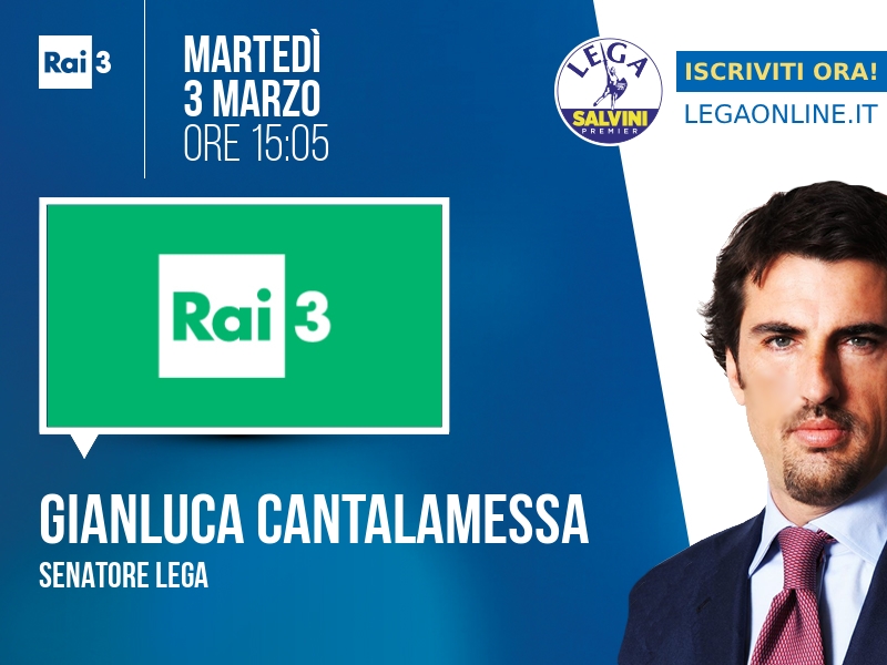 Gianluca Cantalamessa a Rai 3 (Rai 3) - 03/03 ore 15:05