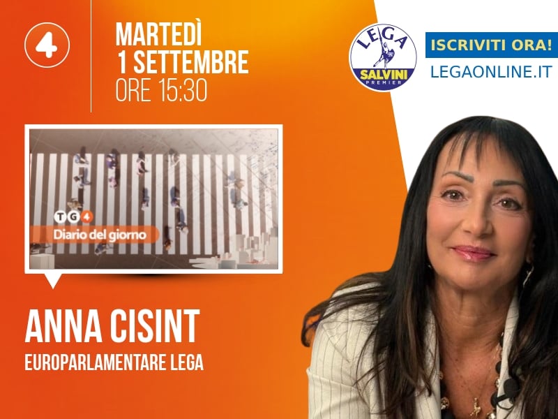 Anna Cisint a Diario del giorno (Rete 4) - 01/09 ore 15:30