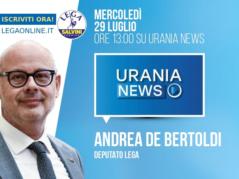 Andrea De Bertoldi a Urania News (Urania News) - 29/07 ore 13:00