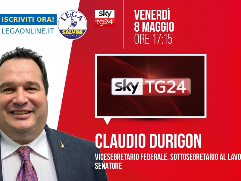 Claudio Durigon a Economia (Sky TG24) - 08/05 ore 17:15