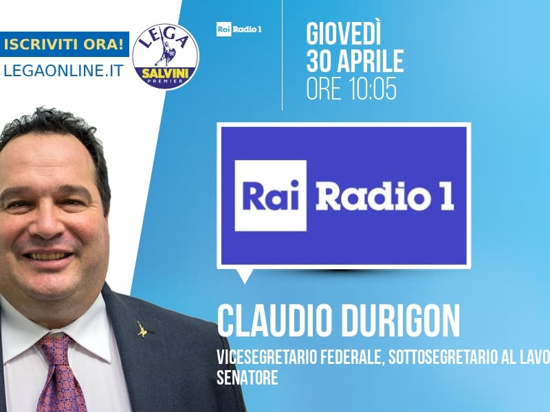 Claudio Durigon a Rai Radio 1 (Rai Radio 1) - 30/04 ore 10:05