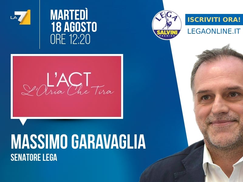 Massimo Garavaglia a L'Aria che Tira (La7) - 18/08 ore 12:20