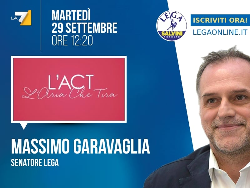 Massimo Garavaglia a L'Aria che Tira (La7) - 29/09 ore 12:20