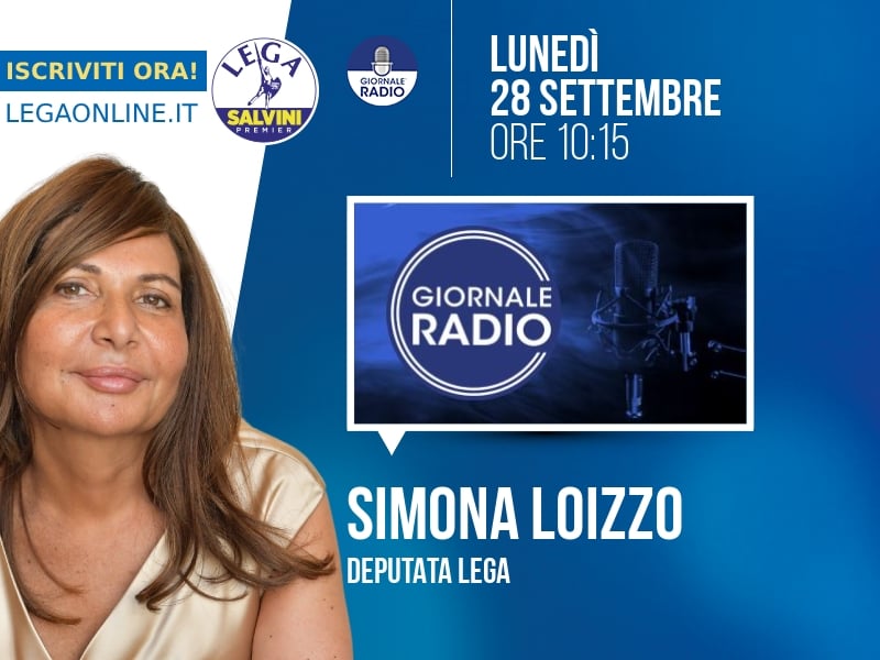 Simona Loizzo a Il Timone (Giornale Radio) - 28/09 ore 10:15