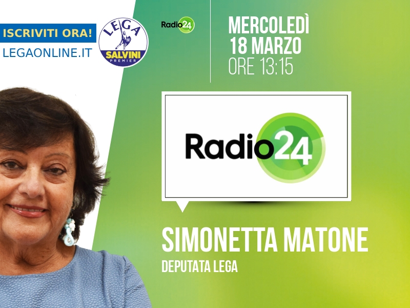 Simonetta Matone a Radio 24 (Radio 24) - 18/03 ore 13:15