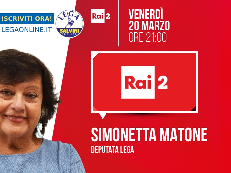 Simonetta Matone a Rai 2 (Rai 2) - 20/03 ore 21:00