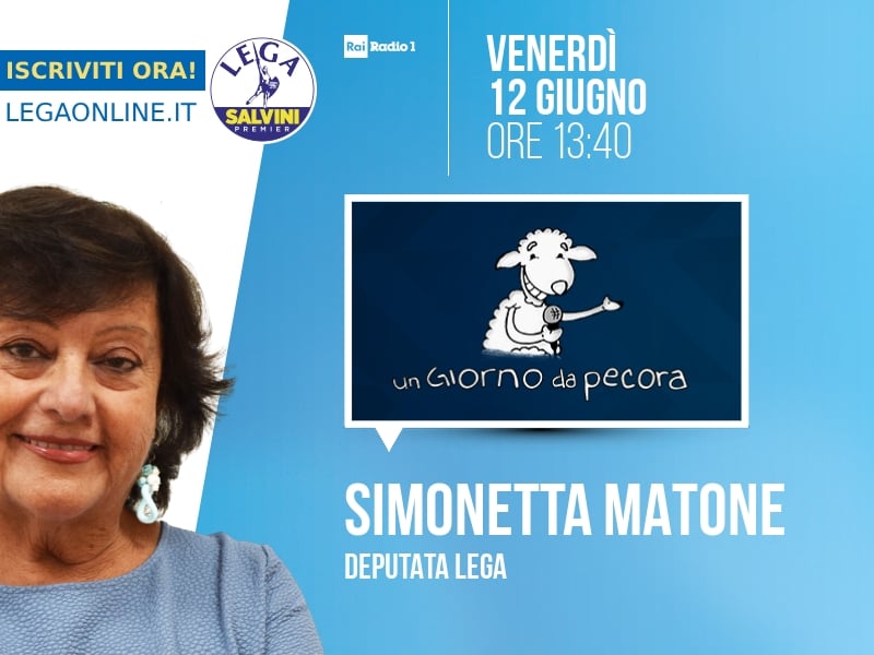 Simonetta Matone a Un Giorno da Pecora (Rai Radio 1) - 12/06 ore 13:40