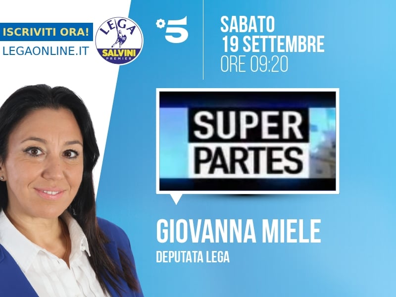 Giovanna Miele a Super Partes (Canale 5) - 19/09 ore 09:20