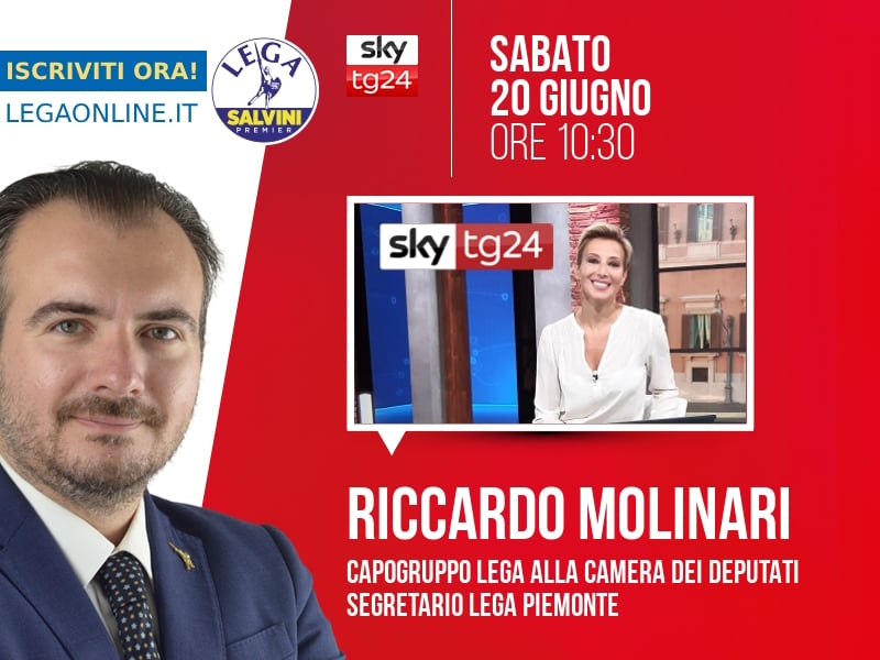 Riccardo Molinari a Agenda (Sky TG24) - 20/06 ore 10:30
