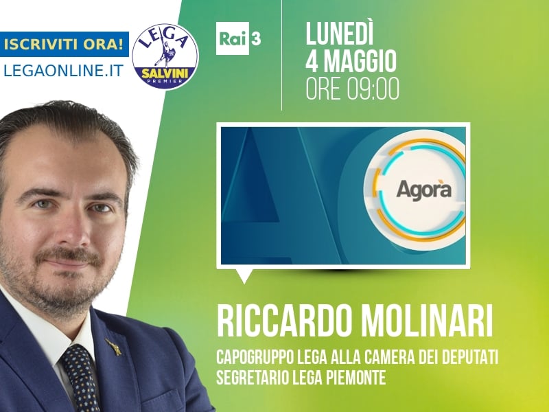 Riccardo Molinari a Agorà (Rai 3) - 04/05 ore 09:00