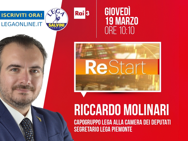 Riccardo Molinari a Re Start (Rai 3) - 19/03 ore 10:10