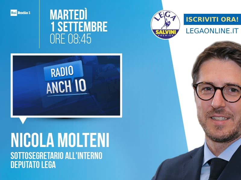 Nicola Molteni a Radio Anch'io (Rai Radio 1) - 01/09 ore 08:45