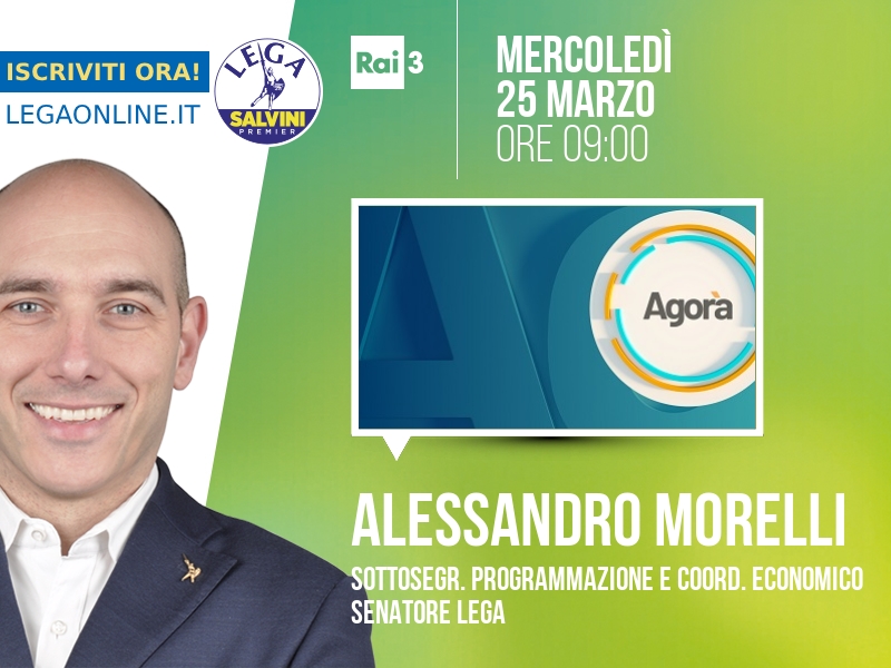 Alessandro Morelli a Agorà (Rai 3) - 25/03 ore 09:00