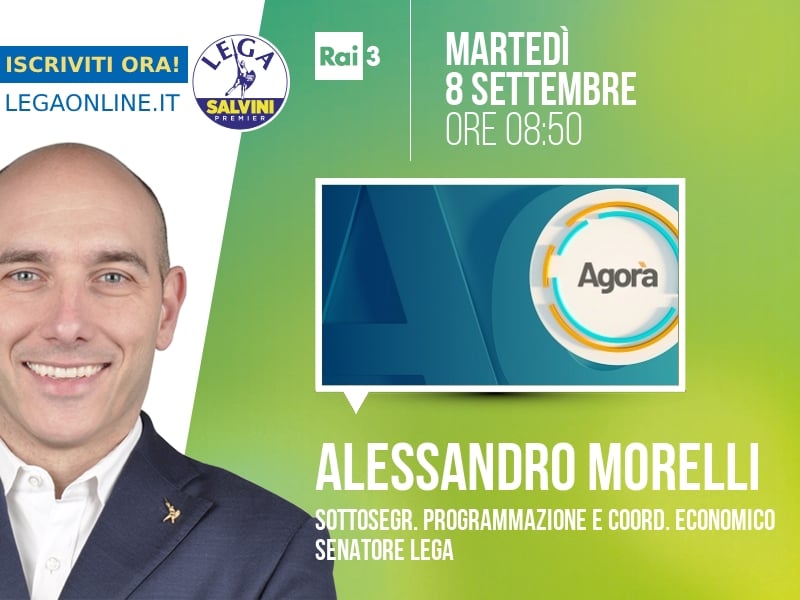 Alessandro Morelli a Agorà (Rai 3) - 08/09 ore 08:50