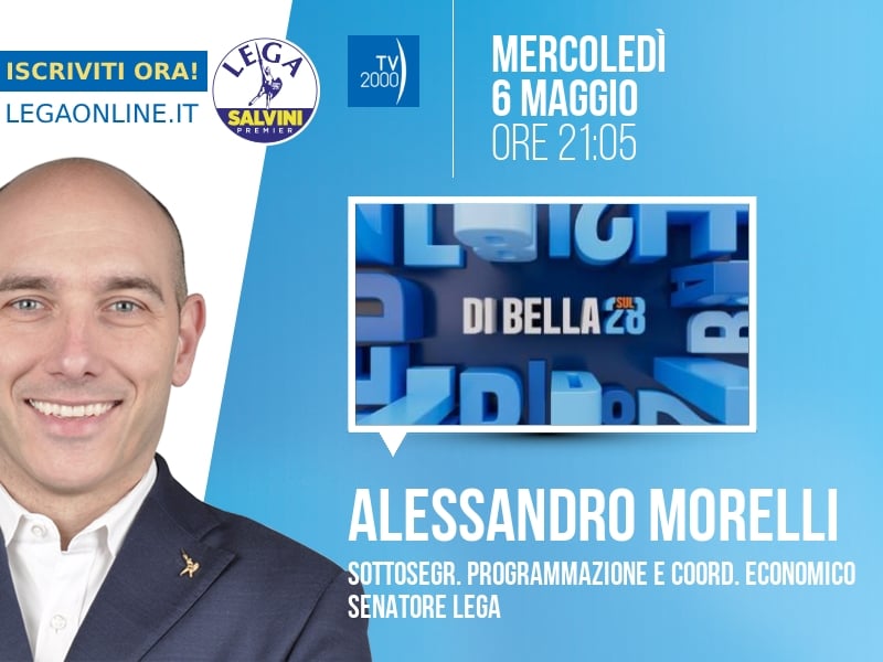 Alessandro Morelli a Di Bella sul 28 (TV2000) - 06/05 ore 21:05