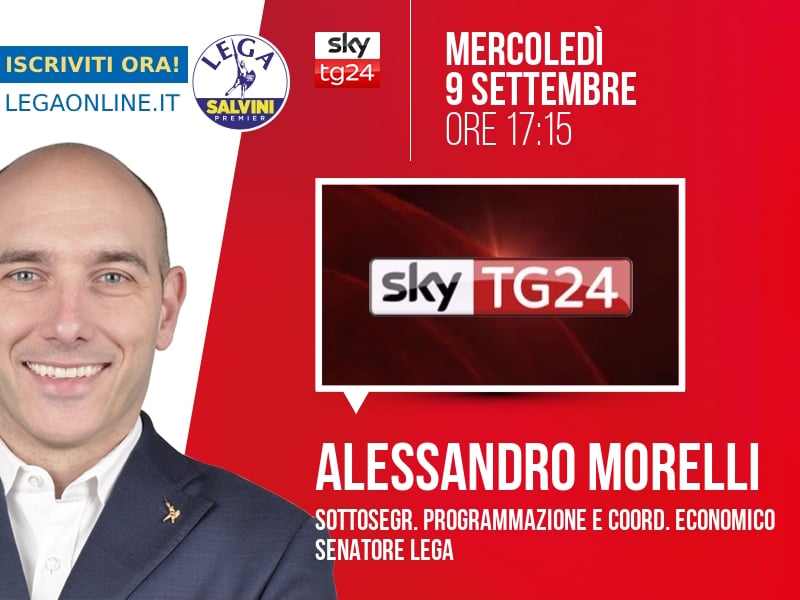 Alessandro Morelli a Economia (Sky TG24) - 09/09 ore 17:15