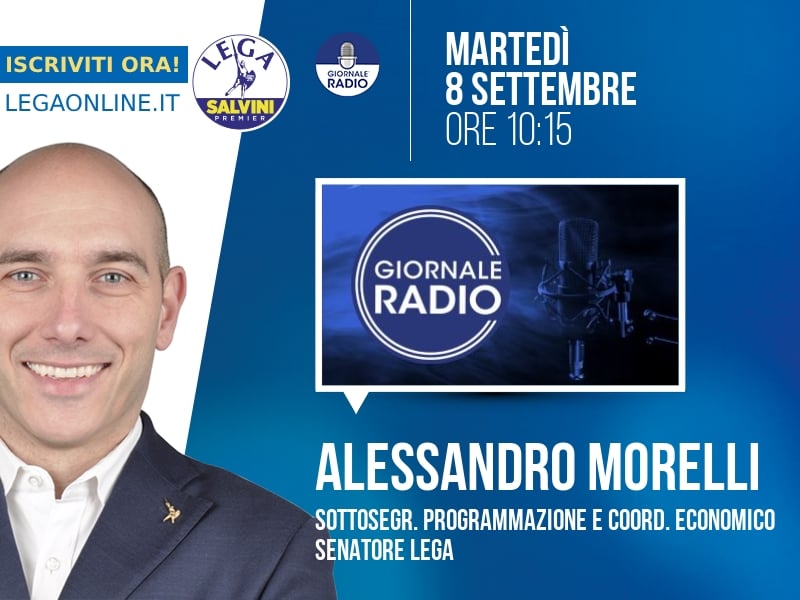 Alessandro Morelli a Il Timone (Giornale Radio) - 08/09 ore 10:15