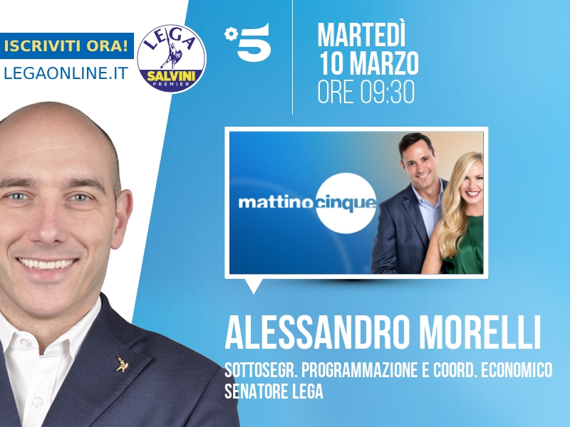 Alessandro Morelli a Mattino Cinque (Canale 5) - 10/03 ore 09:30