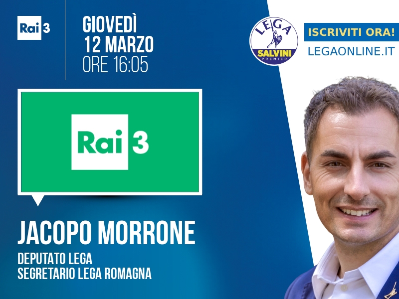 Jacopo Morrone a Rai 3 (Rai 3) - 12/03 ore 16:05