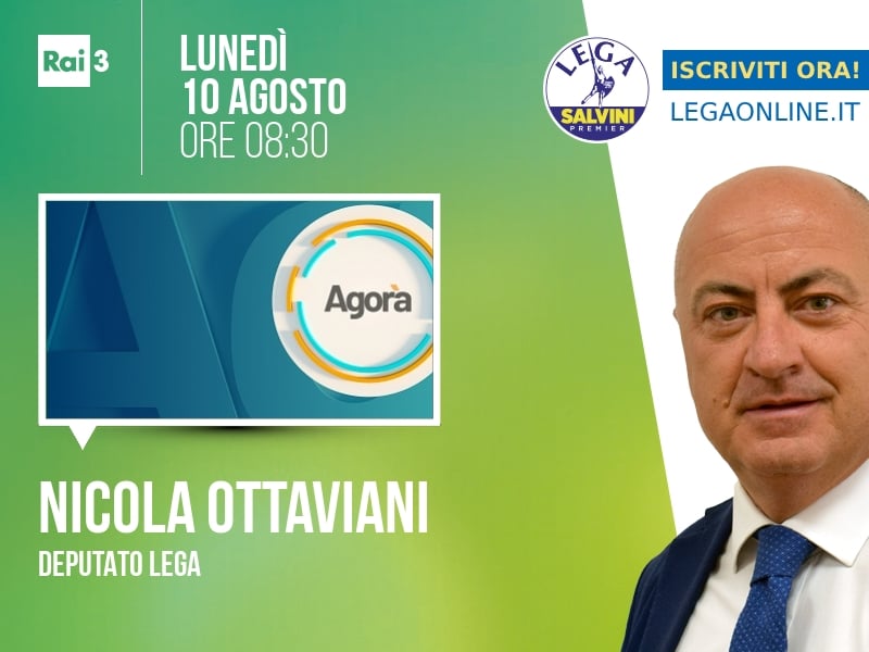 Nicola Ottaviani a Agorà (Rai 3) - 10/08 ore 08:30