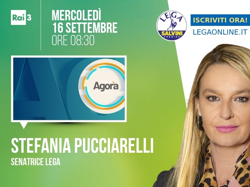 Stefania Pucciarelli a Agorà (Rai 3) - 16/09 ore 08:30