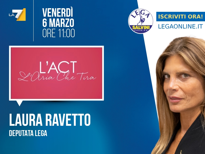 Laura Ravetto a L'Aria che Tira (La7) - 06/03 ore 11:00
