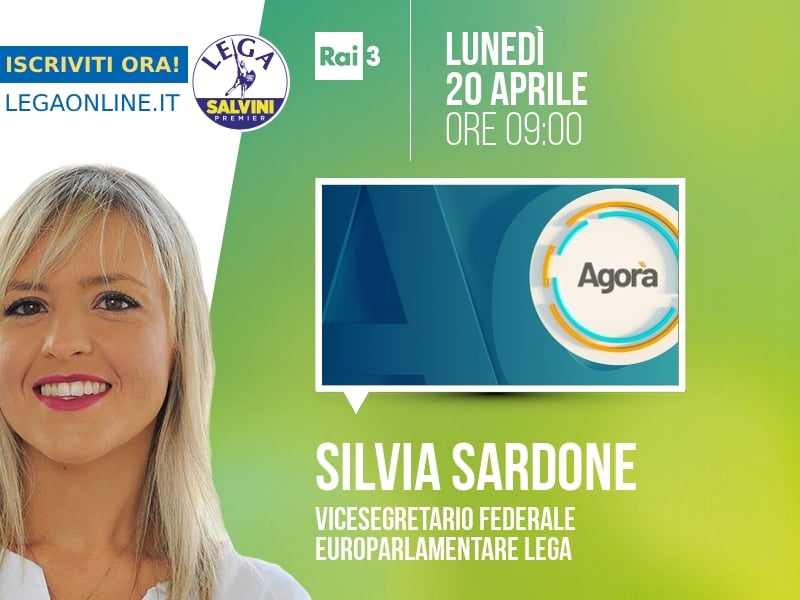 Silvia Sardone a Agorà (Rai 3) - 20/04 ore 09:00