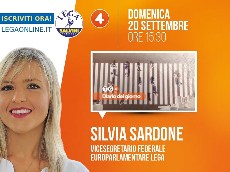 Silvia Sardone a Diario del giorno (Rete 4) - 20/09 ore 15:30
