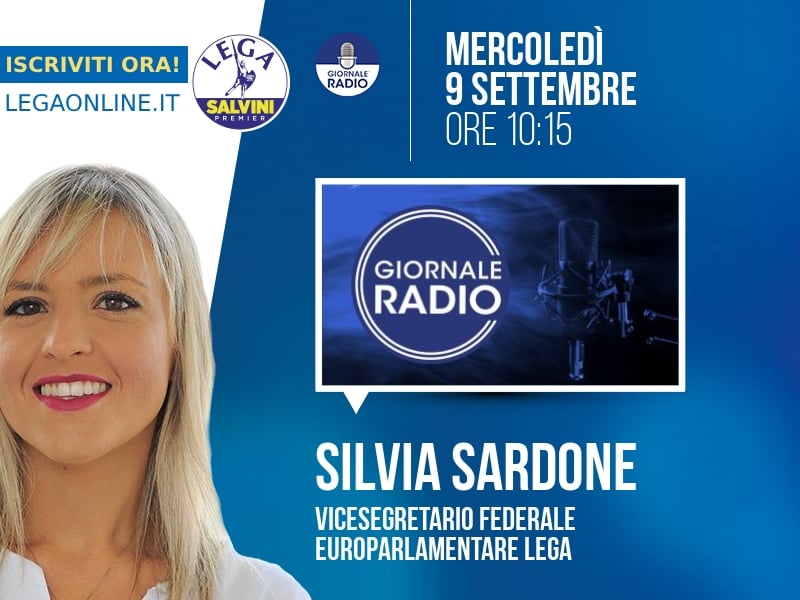 Silvia Sardone a Il Timone (Giornale Radio) - 09/09 ore 10:15