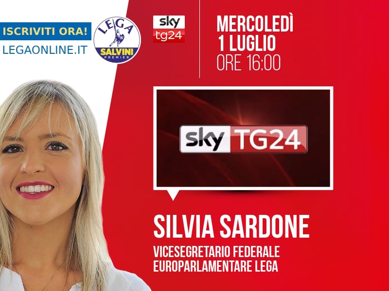 Silvia Sardone a SkyTG24 (Sky TG24) - 01/07 ore 16:00