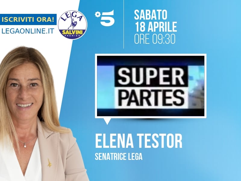 Elena Testor a Super Partes (Canale 5) - 18/04 ore 09:30