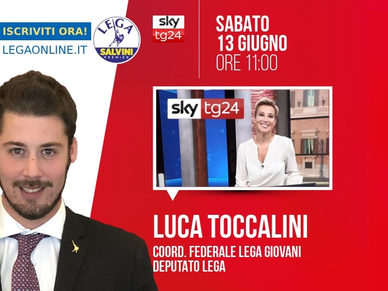 Luca Toccalini a Agenda (Sky TG24) - 13/06 ore 11:00