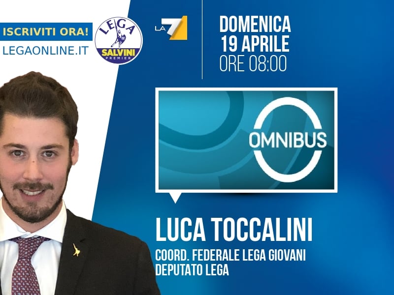 Luca Toccalini a Omnibus (La7) - 19/04 ore 08:00