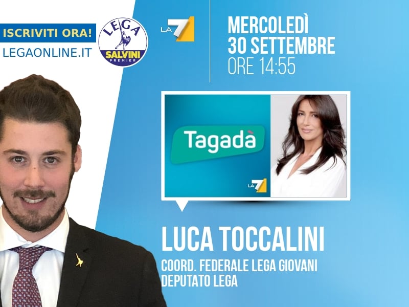 Luca Toccalini a Tagadà (La7) - 30/09 ore 14:55