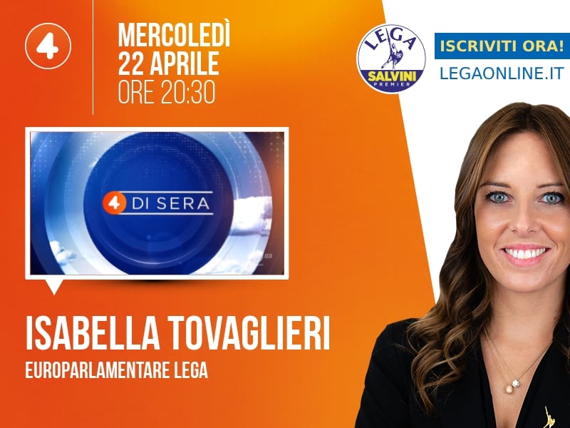 Isabella Tovaglieri a 4 di sera (Rete 4) - 22/04 ore 20:30