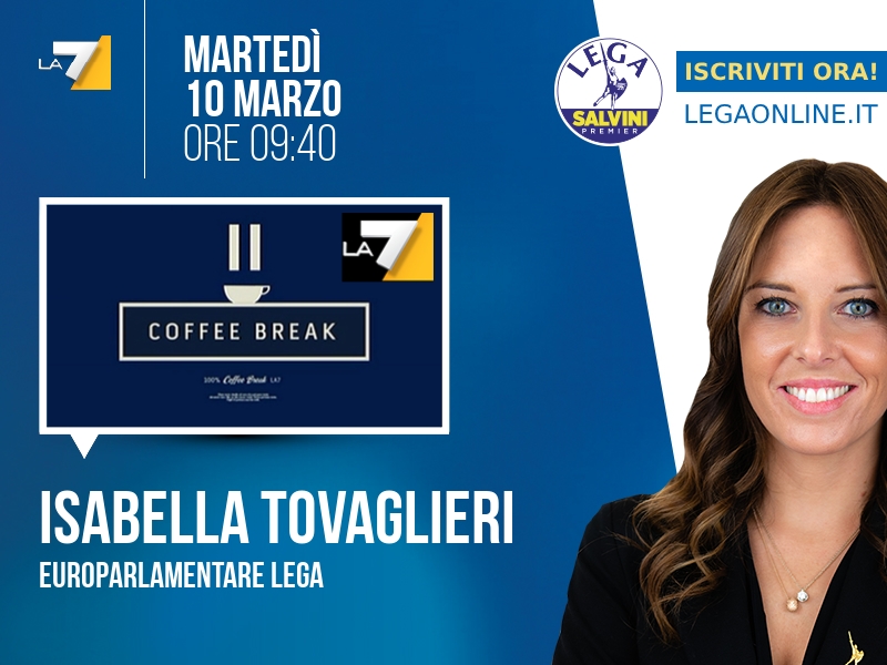 Isabella Tovaglieri a Coffee Break (La7) - 10/03 ore 09:40