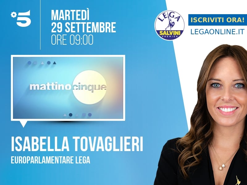 Isabella Tovaglieri a Mattino Cinque (Canale 5) - 29/09 ore 09:00