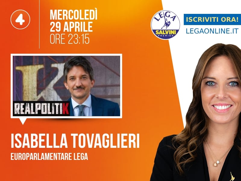 Isabella Tovaglieri a Realpolitik (Rete 4) - 29/04 ore 23:15